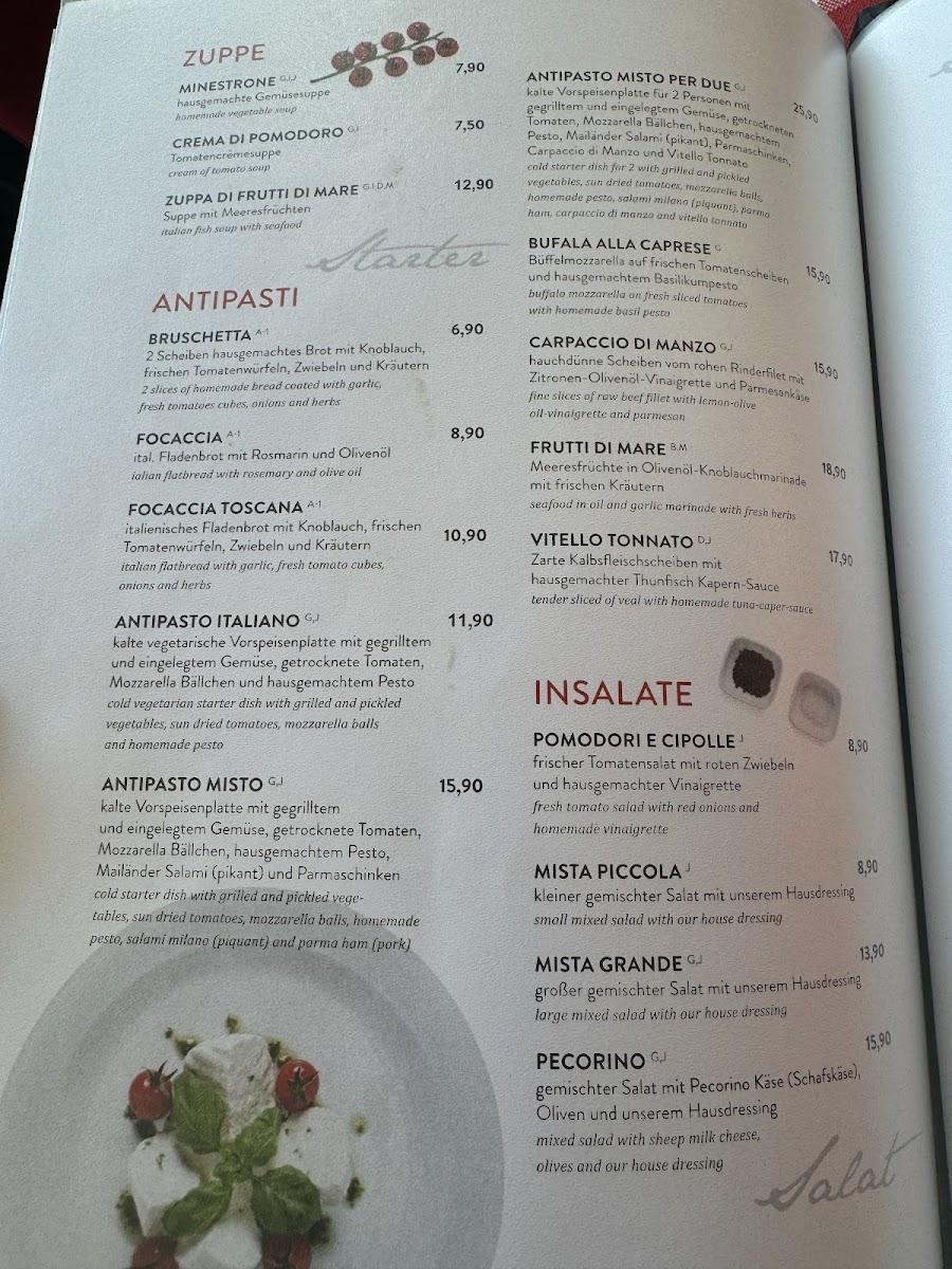 Piazza Rossa Menu - Image 1